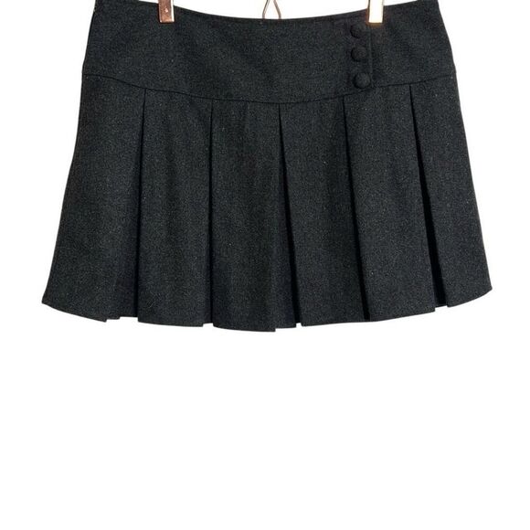 Chou Yatou NWT Fleece Pleated Mini Skirt Black Size XL - Picture 1 of 7
